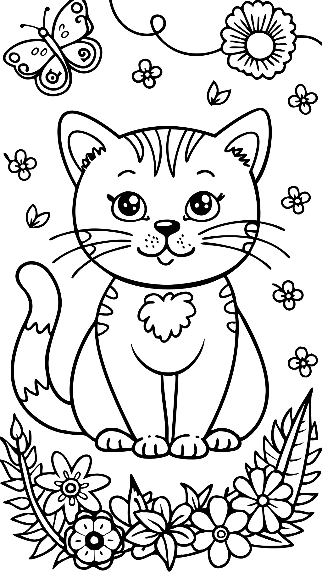 cat coloring pages for free